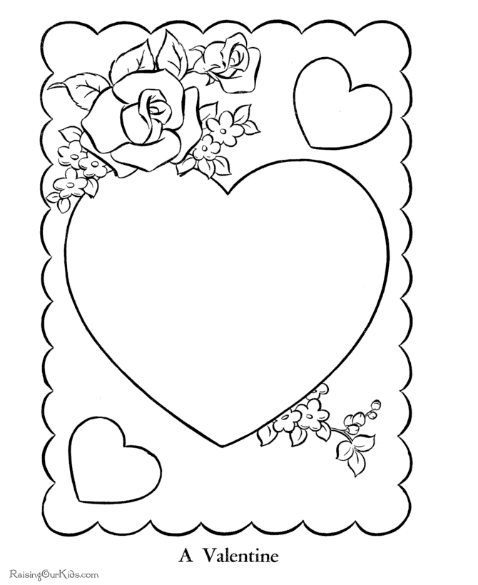 Plansa de colorat cu Valentines day 161 47